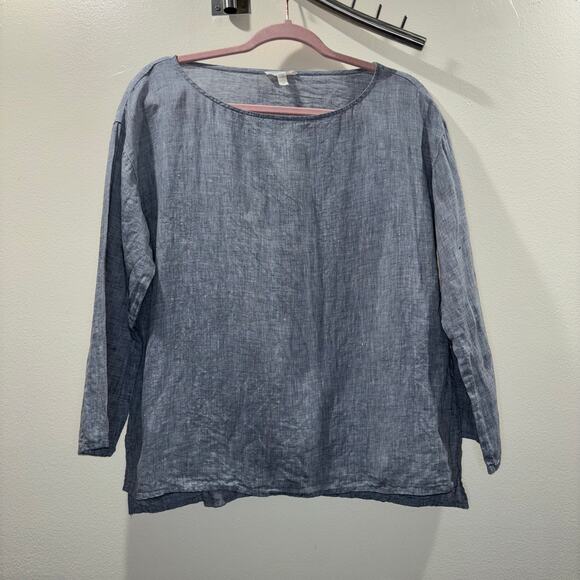 Eileen Fisher 100% Organic Linen Top - Picture 5 of 15